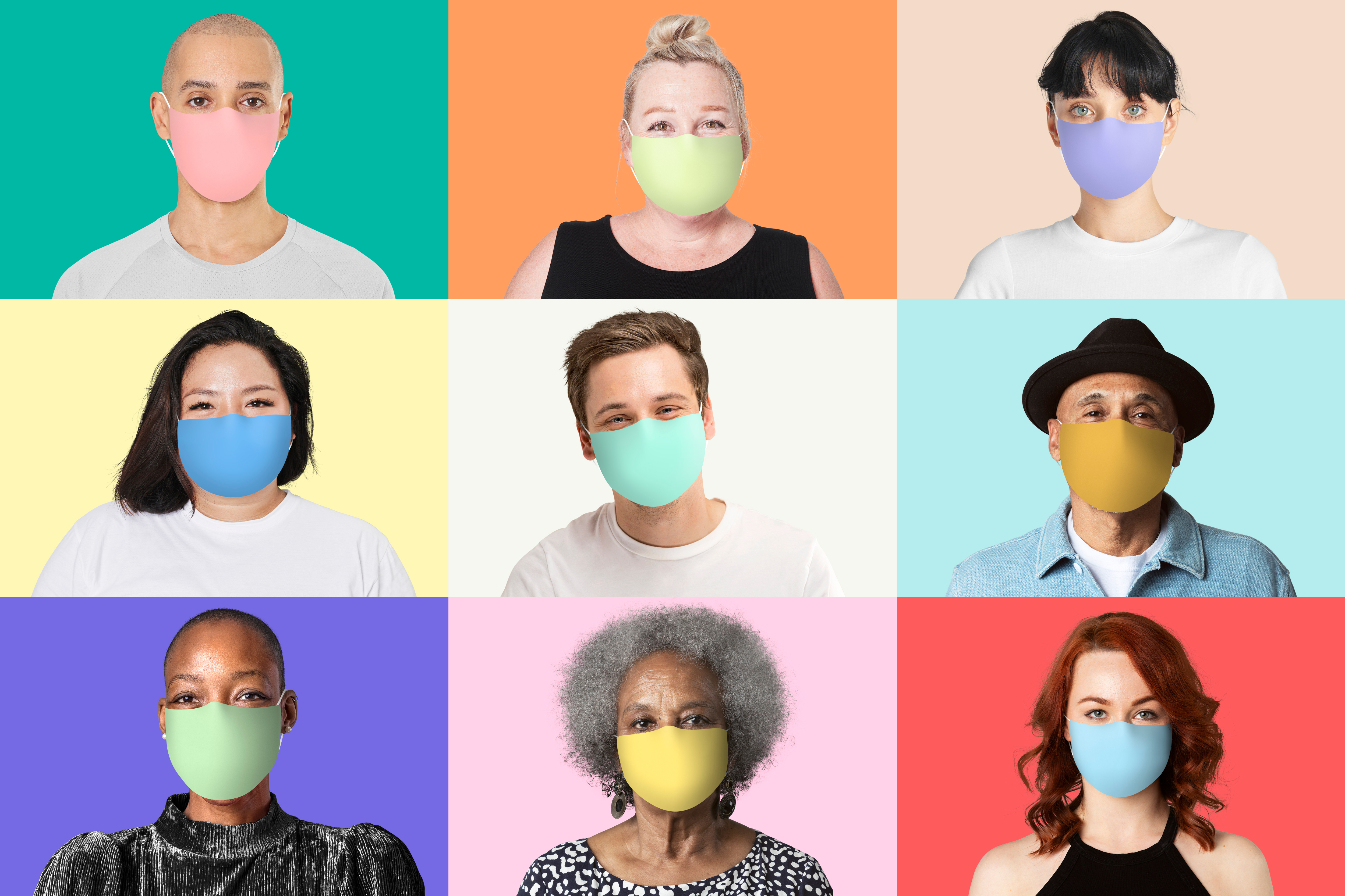 People wearing face masks.